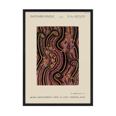 Art Deco Flower pattern pochoir Plakat