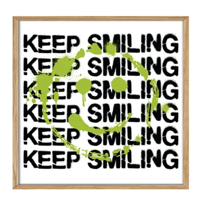 Keep Smiling Green Plakat
