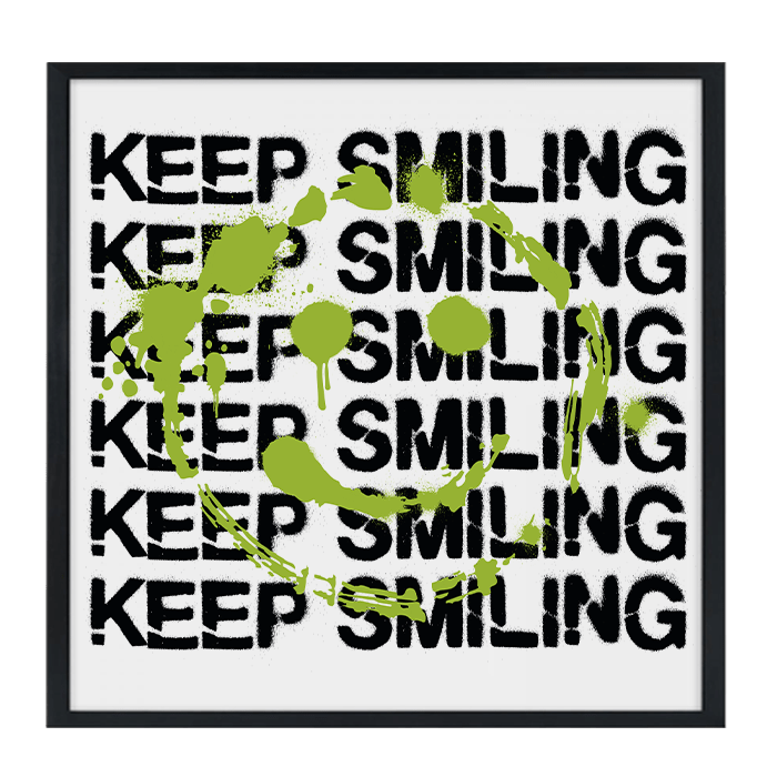 Keep Smiling Green Plakat