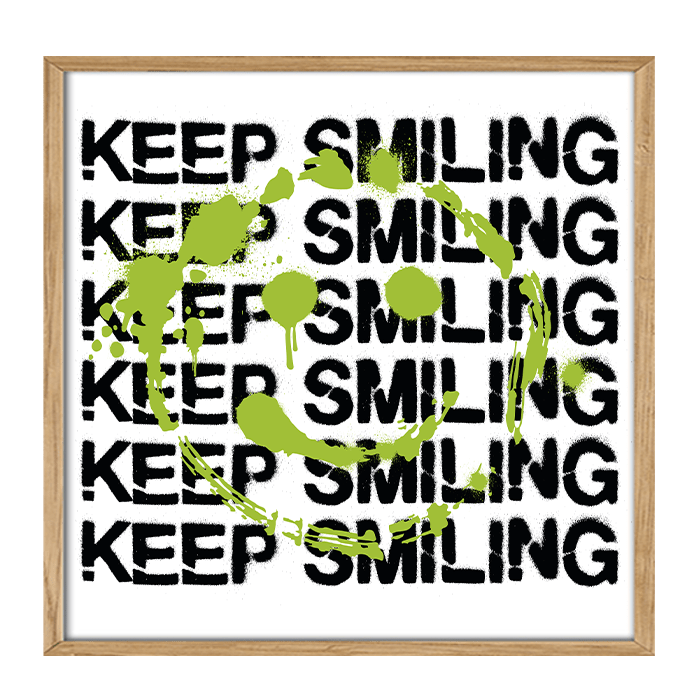 Keep Smiling Green Plakat