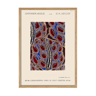 Botanical pochoir pattern in Art Deco style Plakat