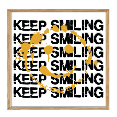 Keep Smiling Yellow Plakat