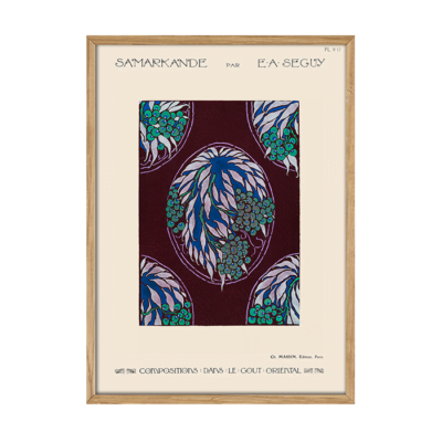 Fruit tree pattern Art Nouveau Plakat