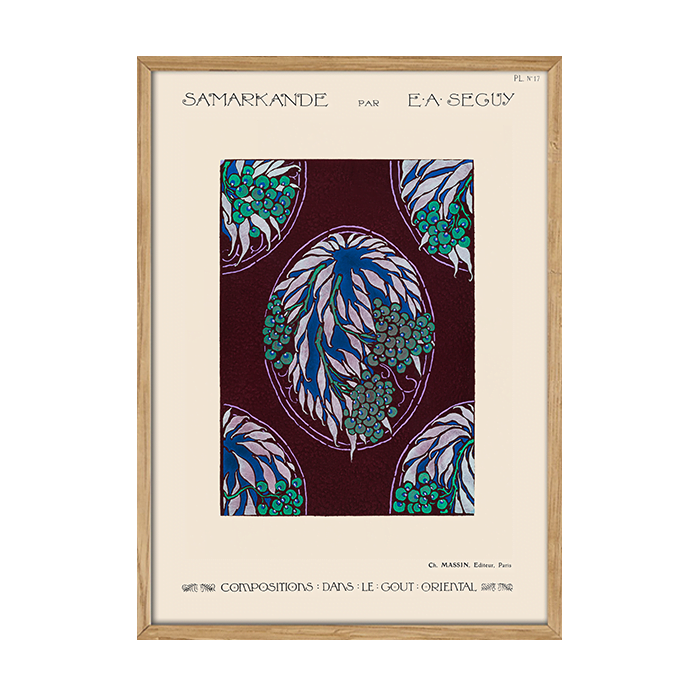 Fruit tree pattern Art Nouveau Plakat