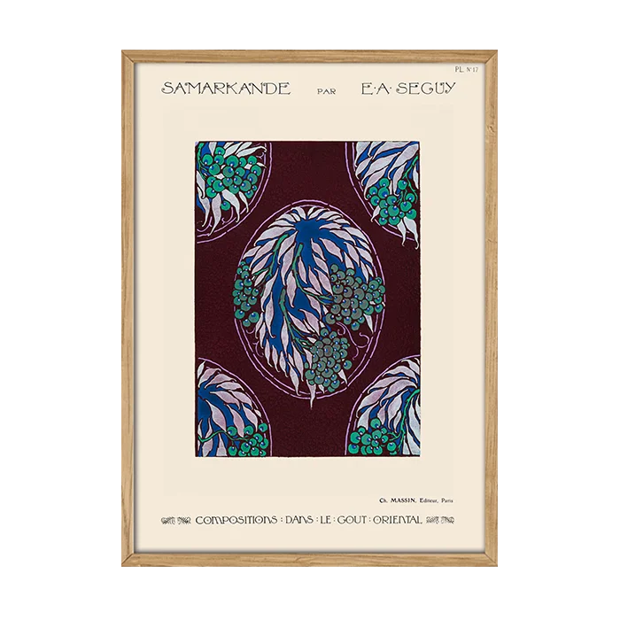 Fruit tree pattern Art Nouveau Plakat