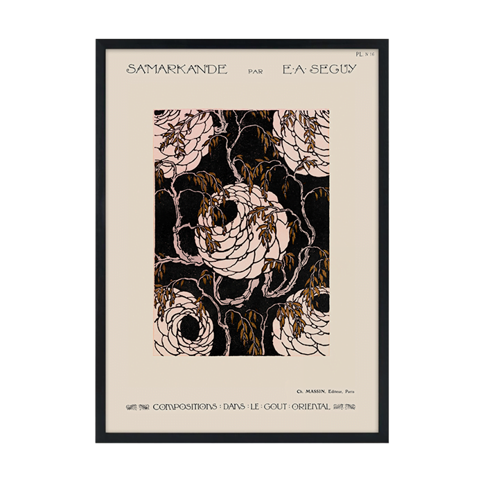 Flower pattern stencil print Plakat