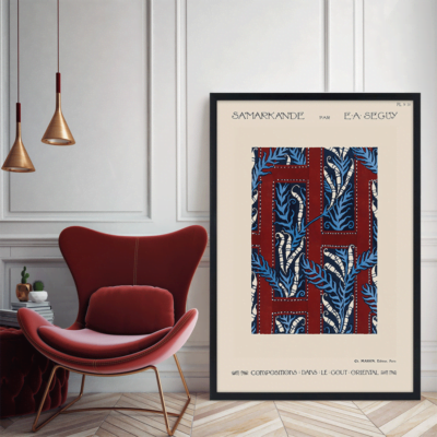 Fern pochoir pattern Plakat