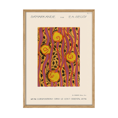 Flower pattern Art Deco print Plakat