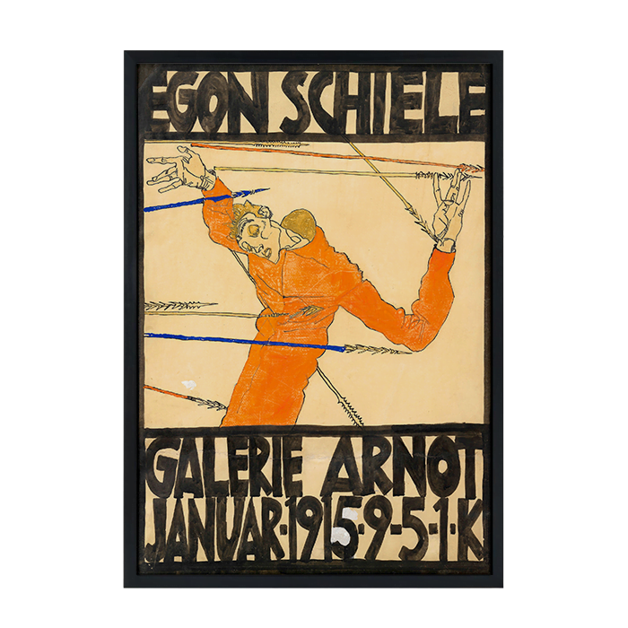 Plakat Der Schiele Ausstellung In Der Galerie Arnot