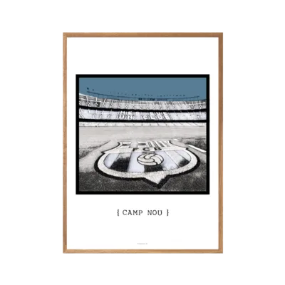 Camp Nou Blå Plakat