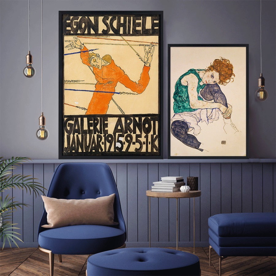 Plakat Der Schiele Ausstellung In Der Galerie Arnot