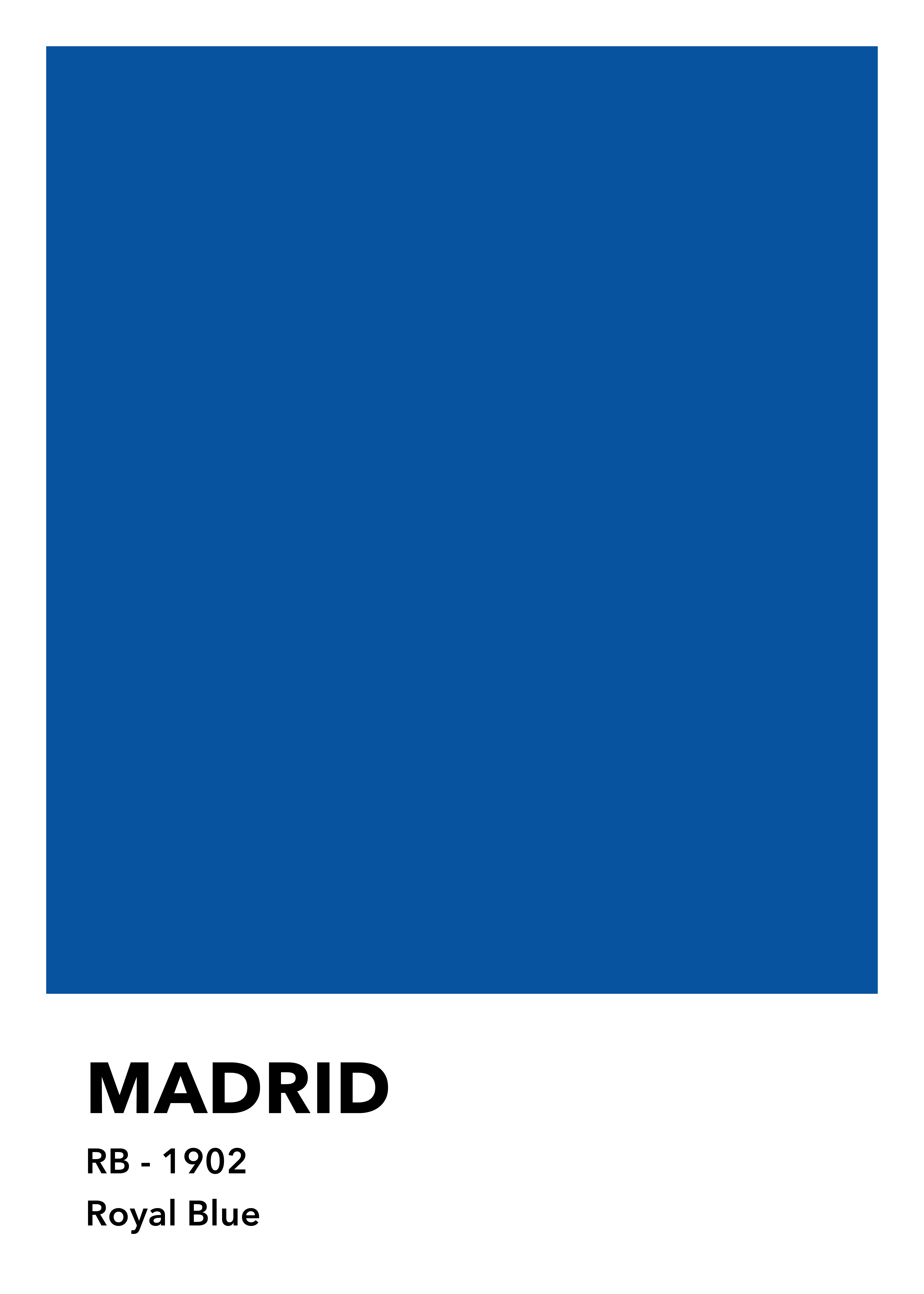 Colors - Madrid Royal BlueFodbold Plakat