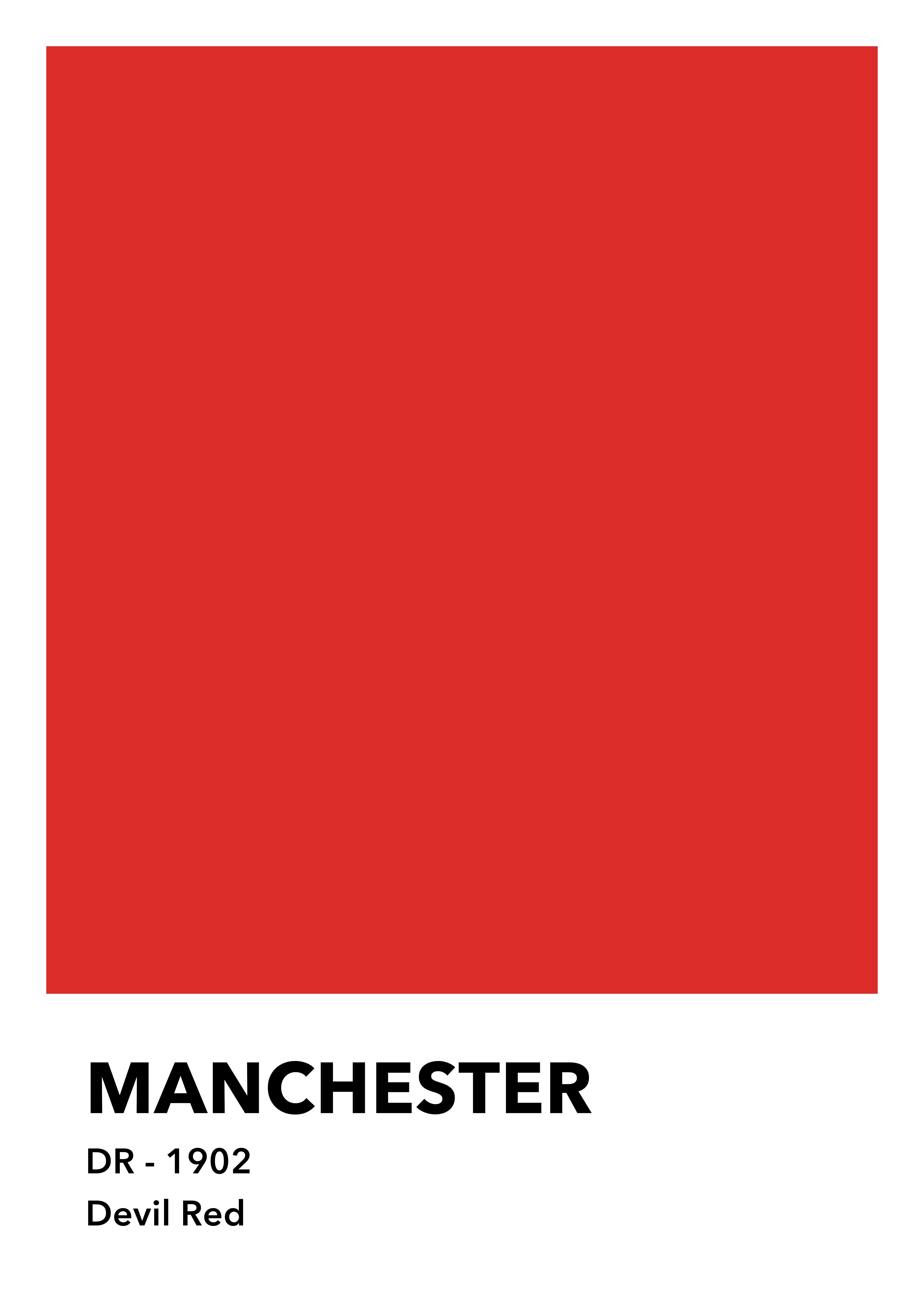 Colors - Manchester Devil Red Fodbold Plakat