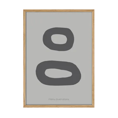 Circles Dark Grey Plakat