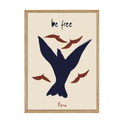 Free Blå Fugl Plakat