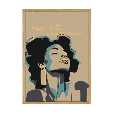 Pop Art Singer Brown Plakat