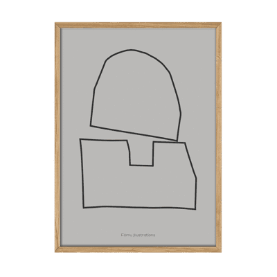 Shapes Grey Plakat