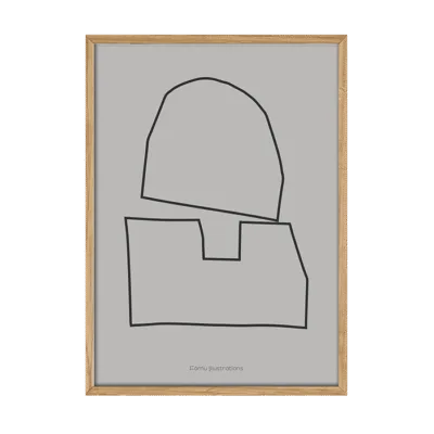 Shapes Grey Plakat