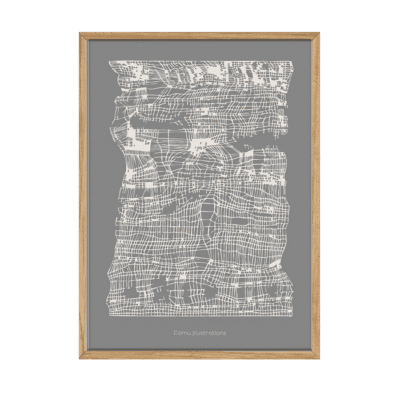 Wires Dark Grey Plakat - Image 1
