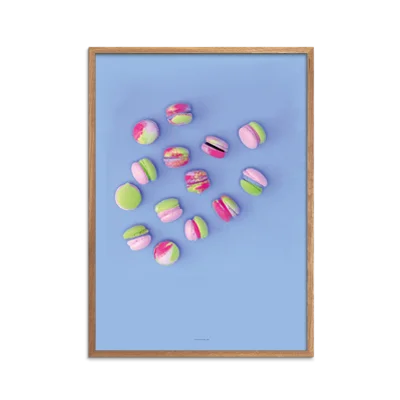 Food Macarons blå