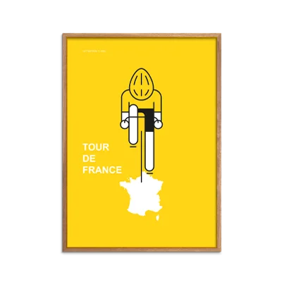 Le Tour Yellow Jersey Plakat