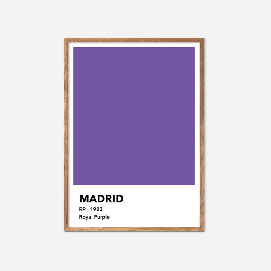 Colors - Madrid Royal Purple Fodbold Plakat