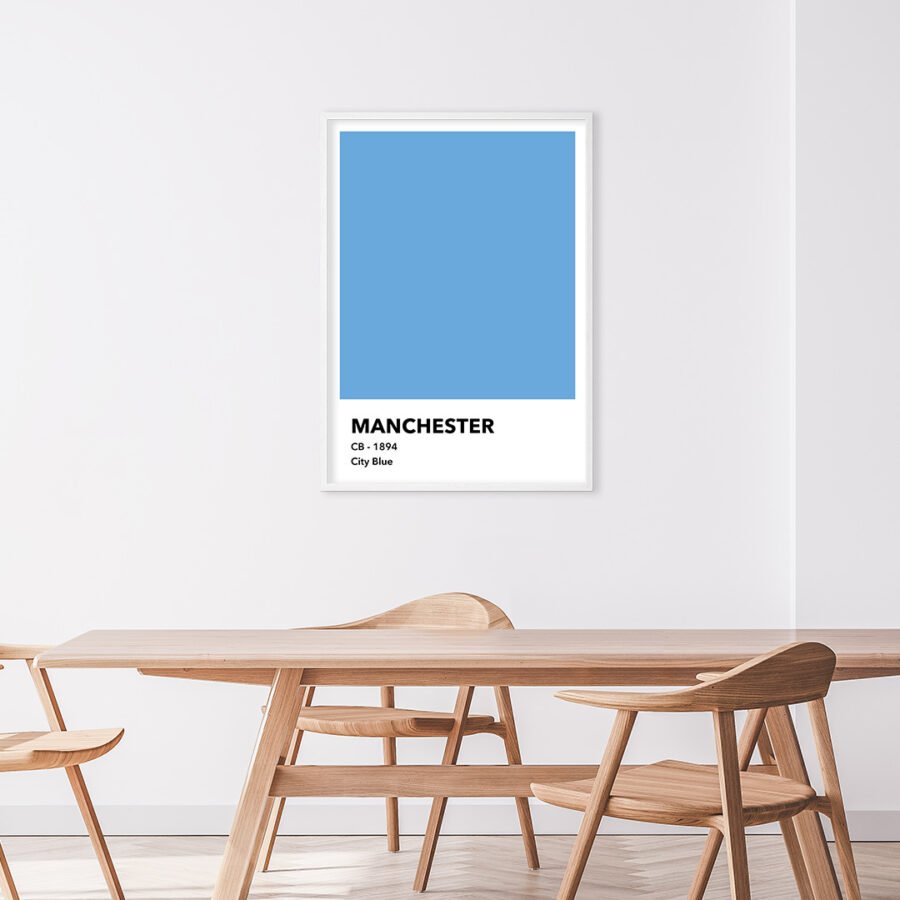 Colors - Manchester City Blue Fodbold Plakat