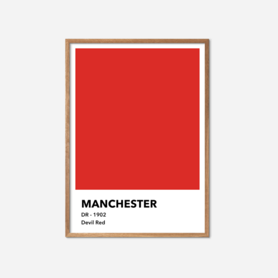 Colors - Manchester Devil Red Fodbold Plakat