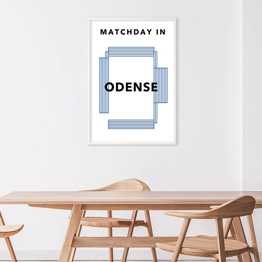 anspændt Cruelty Kvadrant Matchday Odense Plakat | Fodboldplakater | Plakatwerket