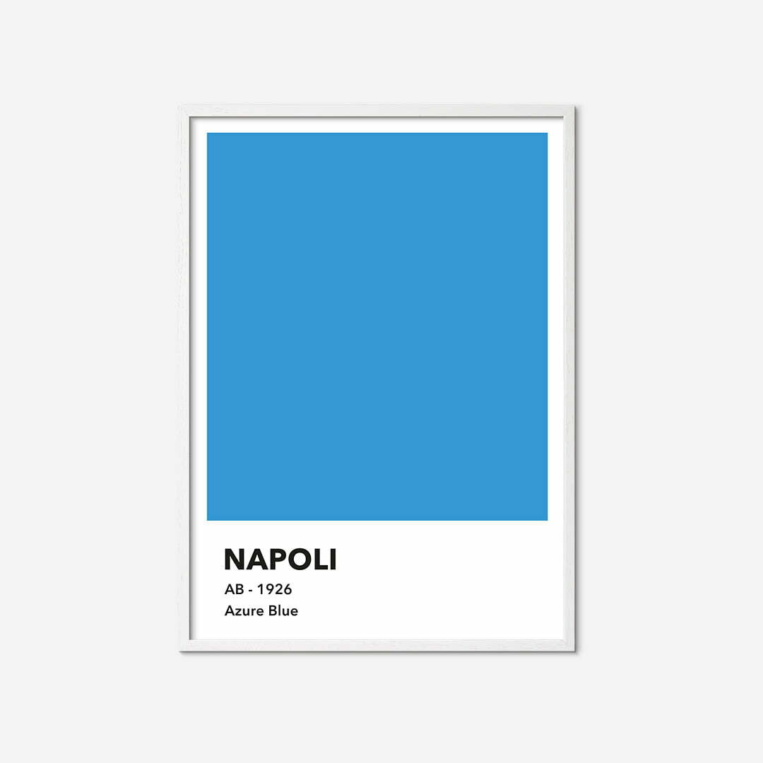 Napoli-farve-plakat-white-frame