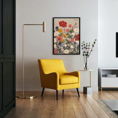 Vilde Blomster Lys Plakat - Billede 6