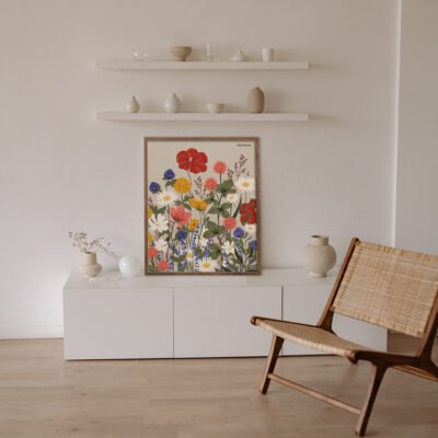 Vilde Blomster Lys Plakat - Billede 5