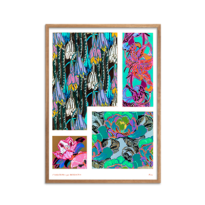 Vintage floral motifs variations 12 Plakat