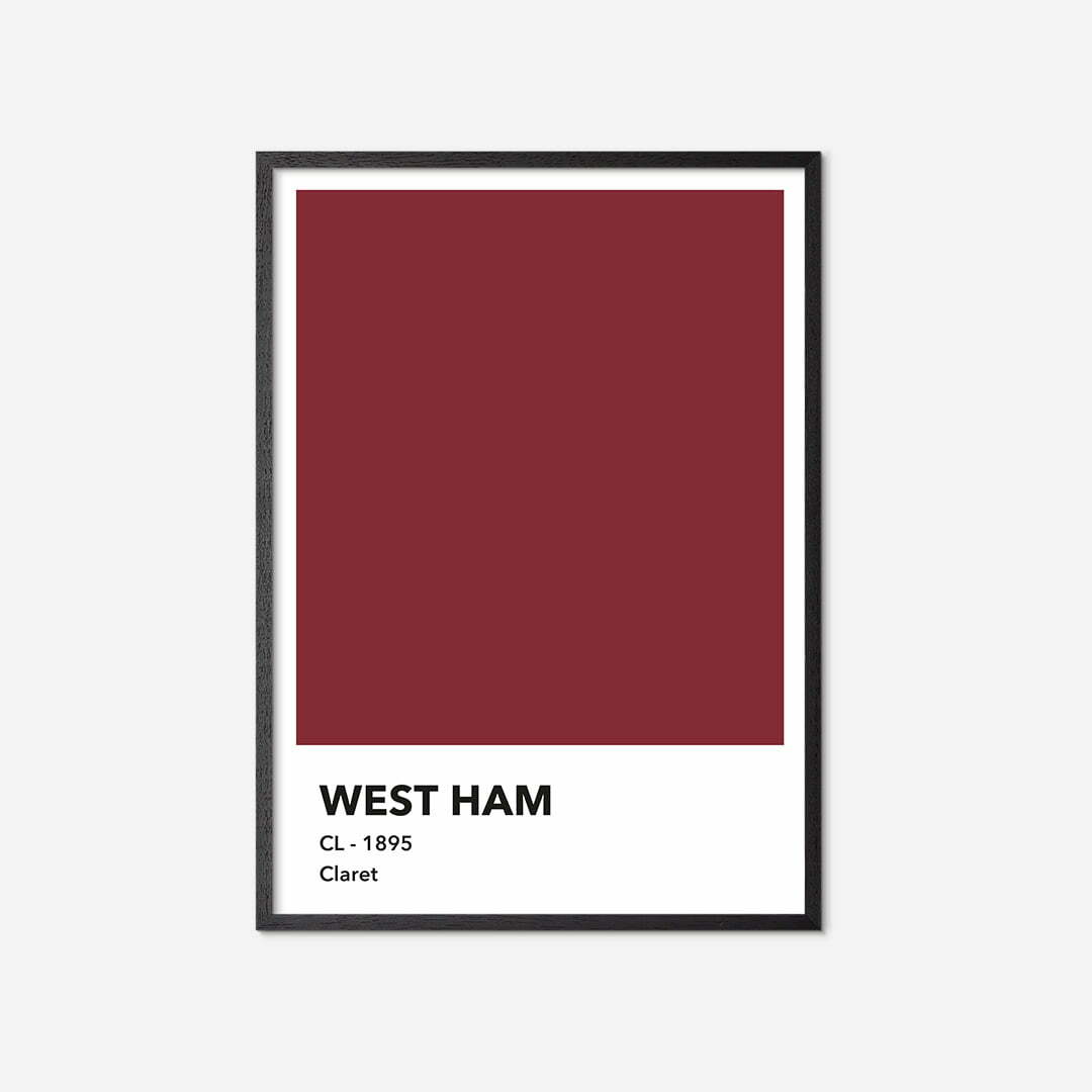 WestHam-farve-plakat-black-frame