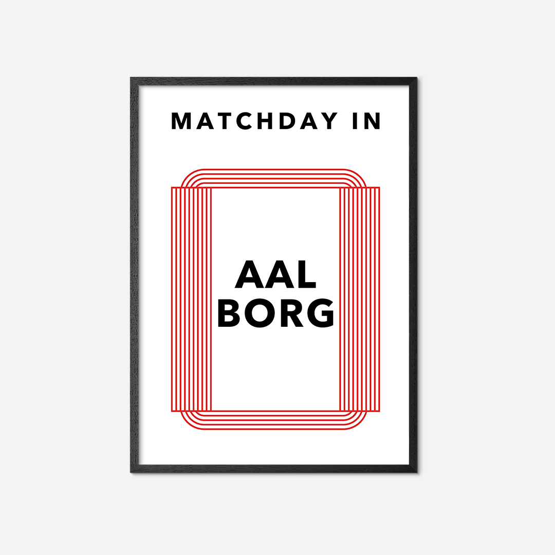 matchday-in-aalborg-poster-black-oak-frame