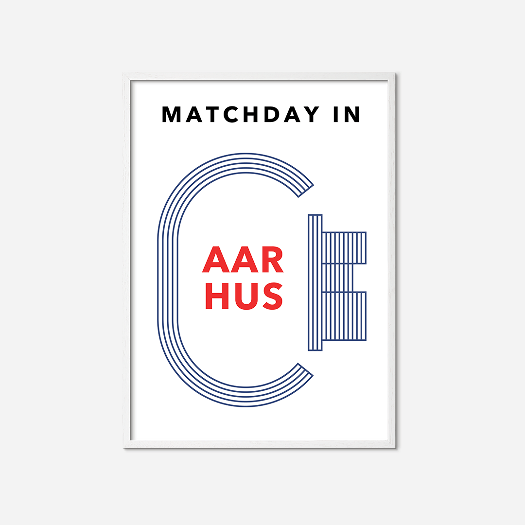 matchday-in-aarhus-poster-white-frame