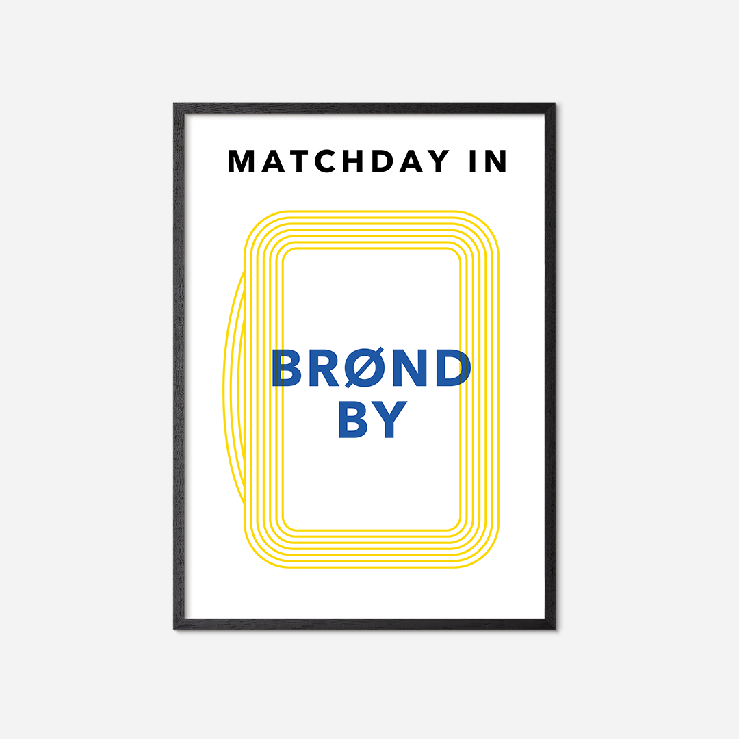 matchday-in-brøndby-poster-black-frame