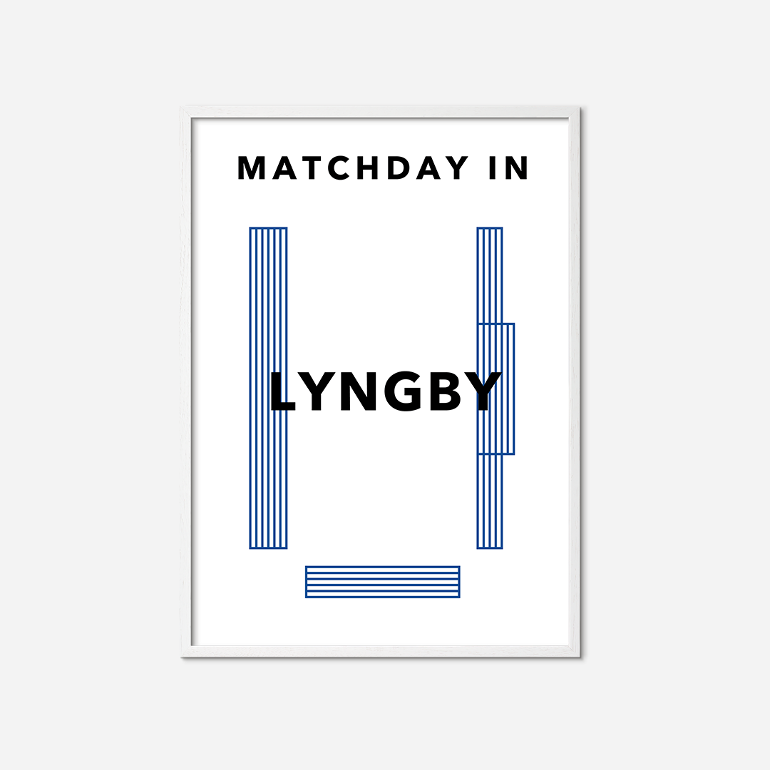 matchday-in-lyngby-poster-white-frame