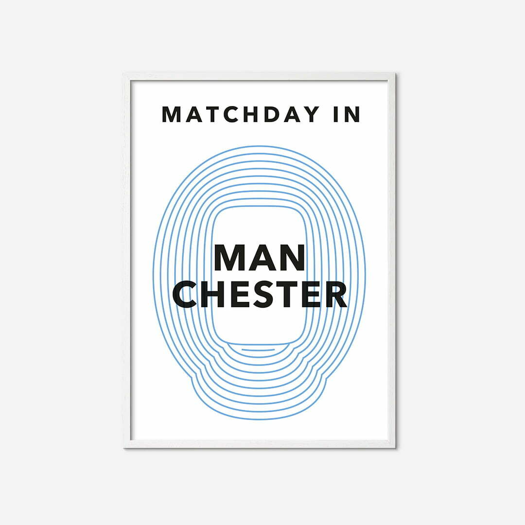 matchday-in-manchester-city-poster-white-frame