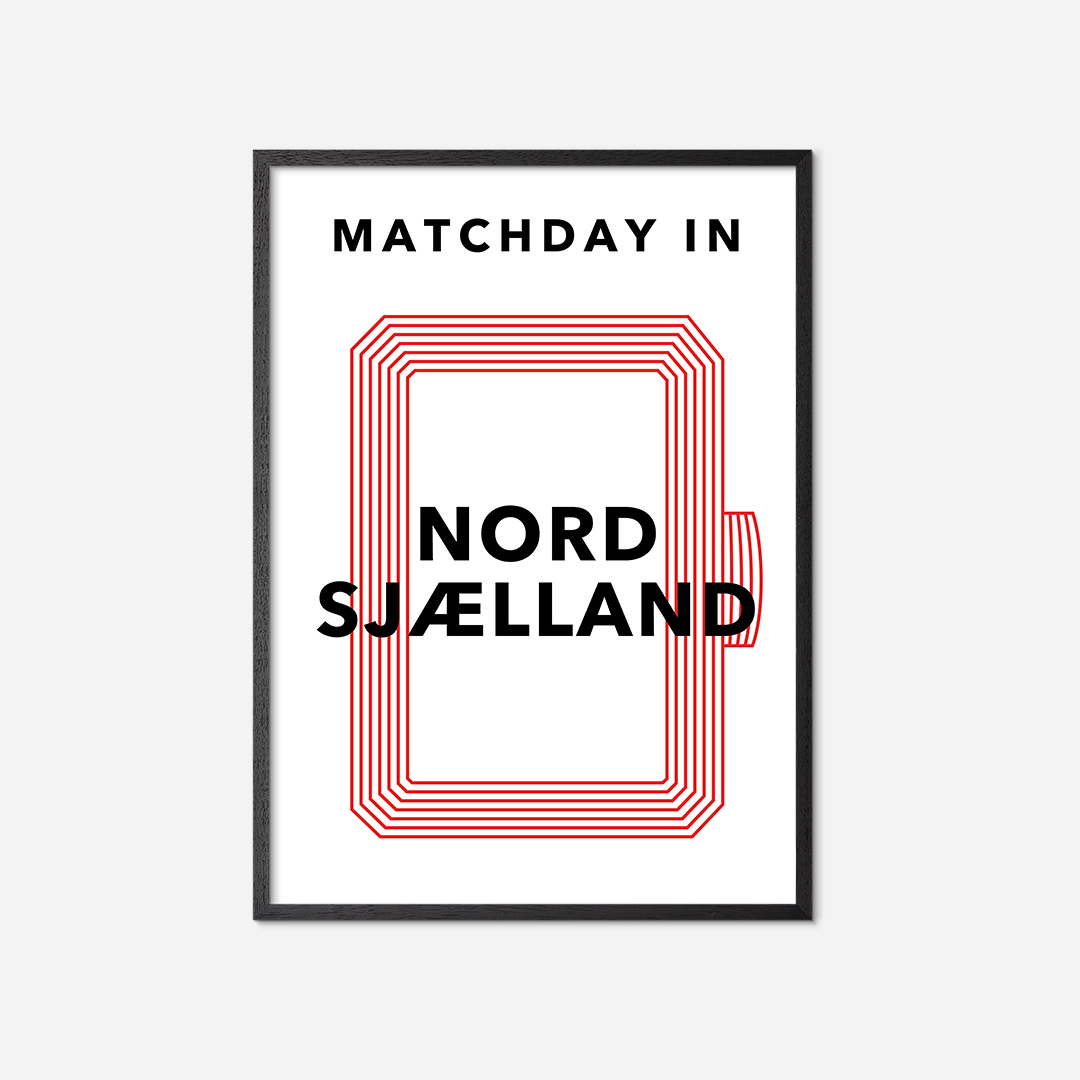 matchday-in-nordsjælland-poster-black-frame