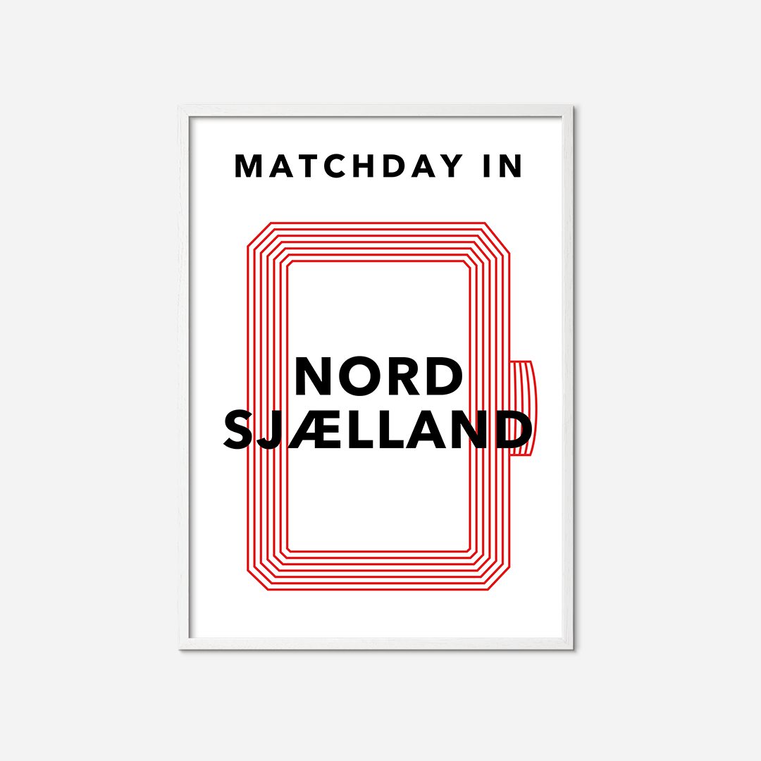 matchday-in-nordsjælland-poster-white-frame