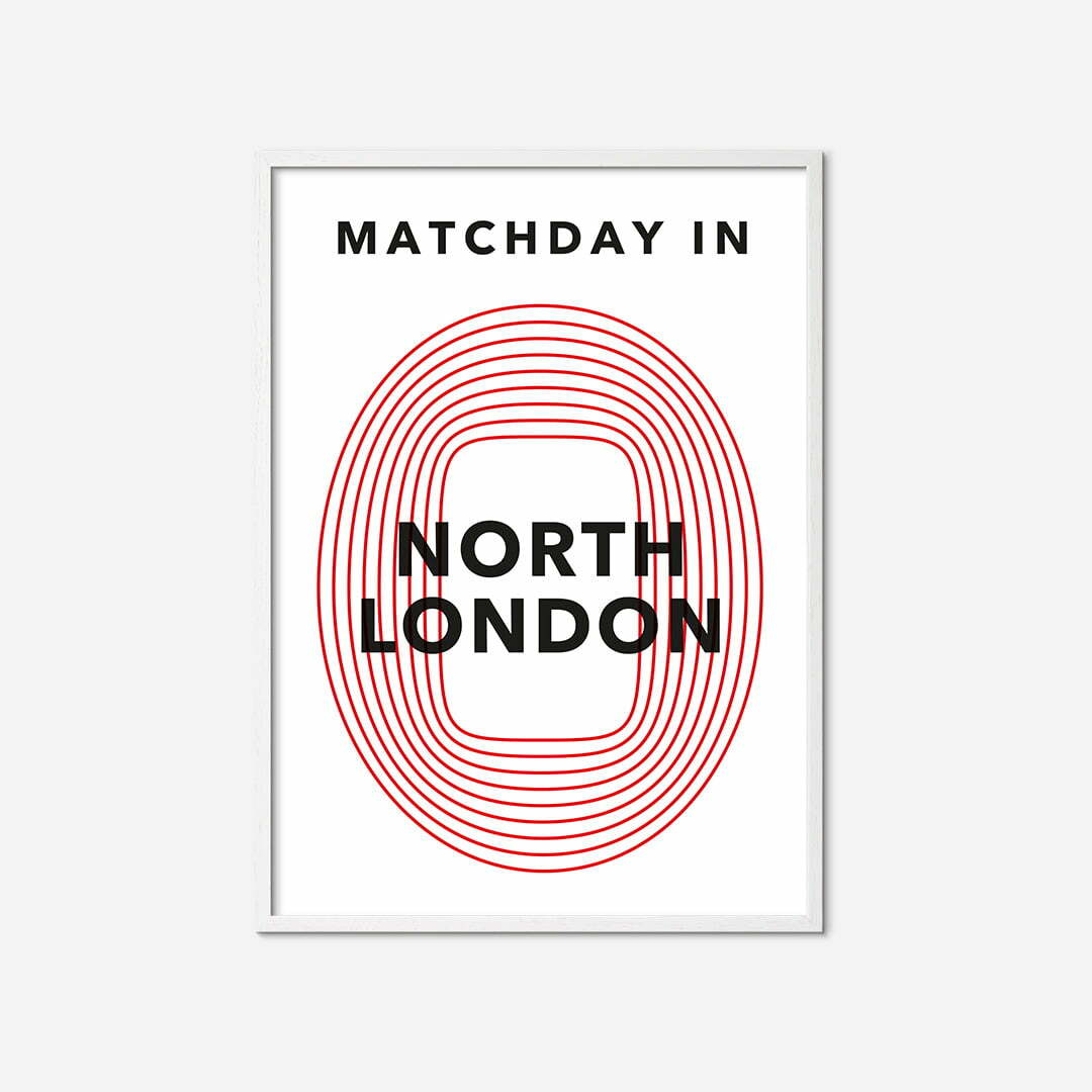 matchday-in-north-london-poster-white-frame