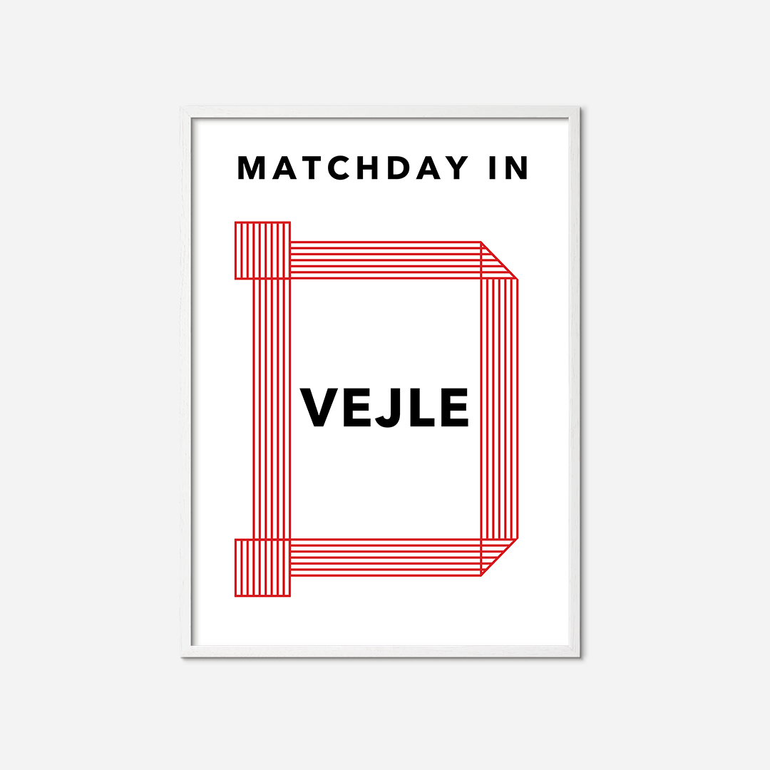 matchday-in-vejle-poster-white-frame