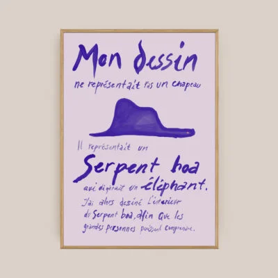 Le Petit Prince Violet Plakat