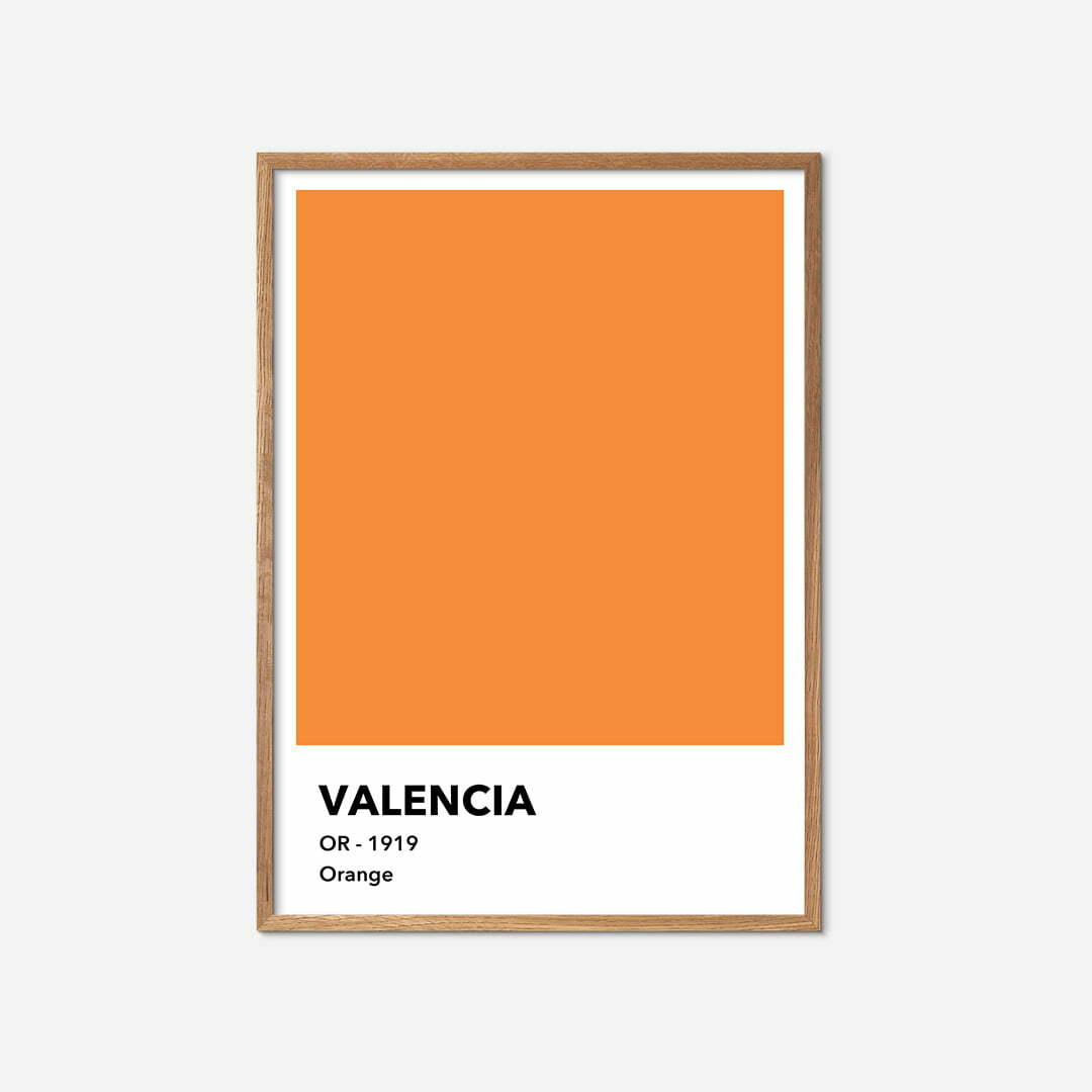 valencia-farve-plakat-oak-frame